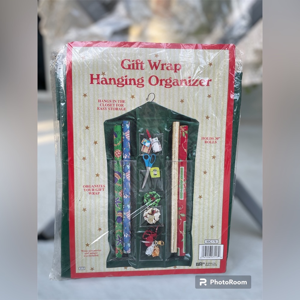 Hanging Gift Wrap Organizer vintage new